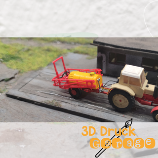 Pflanzenschutzmaschine Kertitox 2000 auf Anhänger | 1:120 | Fertigmodell