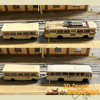 Busanhänger Variante 1 freistehender Aufstieg | 1:120