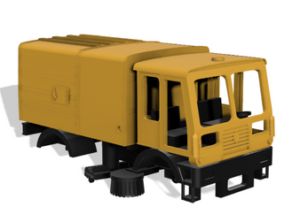 Kehrmaschiene KM 2301 geöffnete Heckklappe | 1:87
