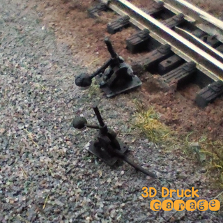 1 Paar Attrappen Sächsischer Weichenstellbock | 1:87